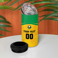 Custom Rugby Brazil 4 in 1 Can Cooler Tumbler Tupis Go Champions - Wonder Print Shop