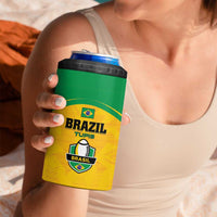 Custom Rugby Brazil 4 in 1 Can Cooler Tumbler Tupis Go Champions - Wonder Print Shop