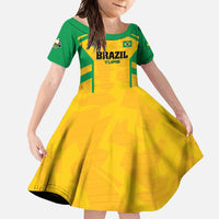 Custom Rugby Brazil Family Matching Long Sleeve Bodycon Dress and Hawaiian Shirt Tupis Go Champions - Wonder Print Shop