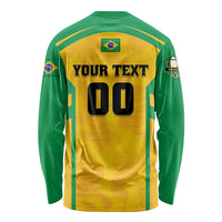 Custom Rugby Brazil Long Sleeve Shirt Tupis Go Champions - Wonder Print Shop
