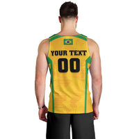 Custom Rugby Brazil Men Tank Top Tupis Go Champions - Wonder Print Shop