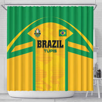 Rugby Brazil Shower Curtain Tupis Go Champions - Wonder Print Shop