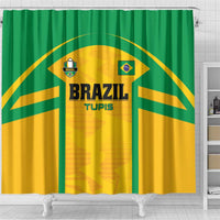 Rugby Brazil Shower Curtain Tupis Go Champions - Wonder Print Shop
