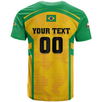 Custom Rugby Brazil T Shirt Tupis Go Champions - Wonder Print Shop