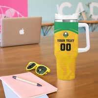 Custom Rugby Brazil Tumbler With Handle Tupis Go Champions - Wonder Print Shop
