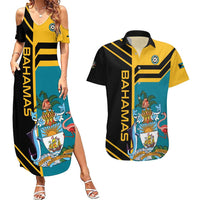 Custom Football The Bahamas Couples Matching Summer Maxi Dress and Hawaiian Shirt Go Bahamian Slayers - Wonder Print Shop