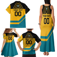 Custom Football The Bahamas Family Matching Tank Maxi Dress and Hawaiian Shirt Go Bahamian Slayers - Wonder Print Shop