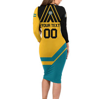 Custom Football The Bahamas Long Sleeve Bodycon Dress Go Bahamian Slayers - Wonder Print Shop