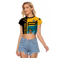 Custom Football The Bahamas Raglan Cropped T Shirt Go Bahamian Slayers - Wonder Print Shop