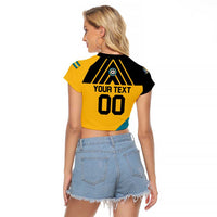 Custom Football The Bahamas Raglan Cropped T Shirt Go Bahamian Slayers - Wonder Print Shop