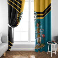 Football The Bahamas Window Curtain Go Bahamian Slayers - Wonder Print Shop