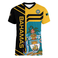 Custom Football The Bahamas Women V-Neck T-Shirt Go Bahamian Slayers - Wonder Print Shop