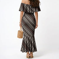 Yogyakarta Parang Batik Motifs Mermaid Dress Indonesian Traditional Pattern