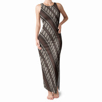 Yogyakarta Parang Batik Motifs Tank Maxi Dress Indonesian Traditional Pattern
