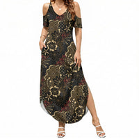Batik Sekar Jagad Summer Maxi Dress Indonesian Traditional Pattern