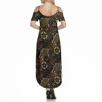 Batik Sekar Jagad Summer Maxi Dress Indonesian Traditional Pattern