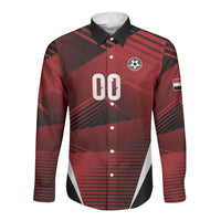 Custom Egypt 2026 World Football Long Sleeve Button Shirt Yalla Masr The Pharaohs