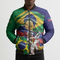 Personalized Brazil Haiti 2026 World Football Bomber Puffer Jacket Come On Boys