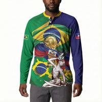 Personalized Brazil Haiti 2026 World Football Button Sweatshirt Come On Boys