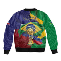 Personalized Brazil Haiti 2026 World Football Sleeve Zip Bomber Jacket Come On Boys