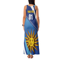 Uruguay 2024 Football Champions Family Matching Tank Maxi Dress and Hawaiian Shirt Vamos La Celeste - Wonder Print Shop