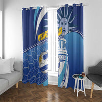 Uruguay 2024 Football Champions Window Curtain Vamos La Celeste - Wonder Print Shop