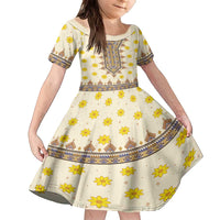 Enkutatash Dashiki Adey Abeba Pattern Family Matching Puletasi and Hawaiian Shirt - Wonder Print Shop