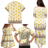 Enkutatash Dashiki Adey Abeba Pattern Family Matching Puletasi and Hawaiian Shirt - Wonder Print Shop