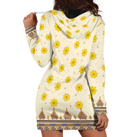 Enkutatash Dashiki Adey Abeba Pattern Hoodie Dress - Wonder Print Shop