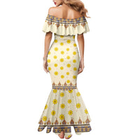 Enkutatash Dashiki Adey Abeba Pattern Mermaid Dress - Wonder Print Shop