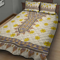 Enkutatash Dashiki Adey Abeba Pattern Quilt Bed Set - Wonder Print Shop