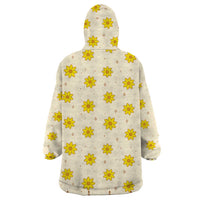 Enkutatash Dashiki Adey Abeba Pattern Wearable Blanket Hoodie - Wonder Print Shop