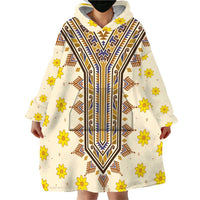 Enkutatash Dashiki Adey Abeba Pattern Wearable Blanket Hoodie - Wonder Print Shop