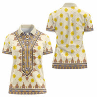 Enkutatash Dashiki Adey Abeba Pattern Women Polo Shirt - Wonder Print Shop