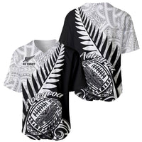 New Zealand Silver Fern Rugby Baseball Jersey Aotearoa Maori Black Version - Wonder Print Shop