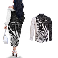 custom-new-zealand-silver-fern-rugby-couples-matching-off-the-shoulder-long-sleeve-dress-and-long-sleeve-button-shirts-aotearoa-maori-white-version