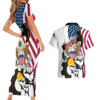 United States Labor Day Couples Matching Short Sleeve Bodycon Dress and Hawaiian Shirt Happy Labor Day 4th September - Wonder Print Shop