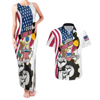 United States Labor Day Couples Matching Tank Maxi Dress and Hawaiian Shirt Happy Labor Day 4th September - Wonder Print Shop