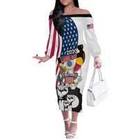 United States Labor Day Off The Shoulder Long Sleeve Dress Happy Labor Day 4th September - Wonder Print Shop
