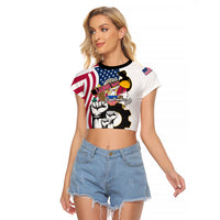 United States Labor Day Raglan Cropped T Shirt Happy Labor Day 4th September - Wonder Print Shop
