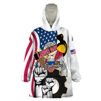 United States Labor Day Wearable Blanket Hoodie Happy Labor Day 4th September - Wonder Print Shop