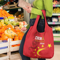 China 2024 Grocery Bag Chinese Dragon Yellow Star