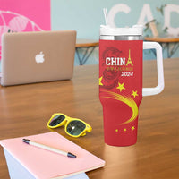 China 2024 Tumbler With Handle Chinese Dragon Yellow Star - Wonder Print Shop