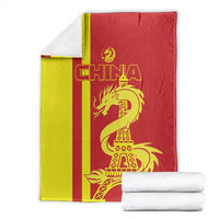 Custom China Blanket Chinese Dragon With Eiffel Tower