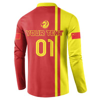 Custom China Button Sweatshirt Chinese Dragon With Eiffel Tower - Wonder Print Shop