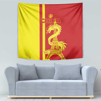 Custom China Tapestry Chinese Dragon With Eiffel Tower - Wonder Print Shop