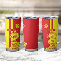 China Tumbler Cup Chinese Dragon With Eiffel Tower - Wonder Print Shop