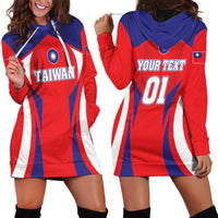 Custom Taiwan Hoodie Dress Taiwanese Sporty Flag Style - Wonder Print Shop
