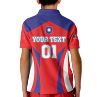 Custom Taiwan Kid Polo Shirt Taiwanese Sporty Flag Style - Wonder Print Shop