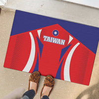 Custom Taiwan Rubber Doormat Taiwanese Sporty Flag Style - Wonder Print Shop
